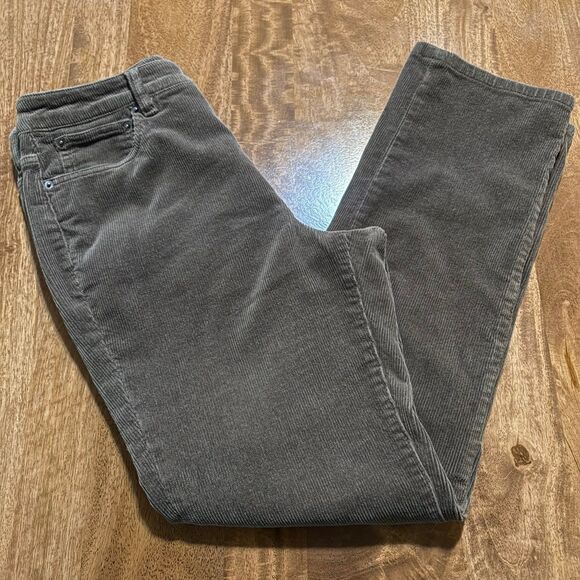 Quince Organic Stretch Corduroy Pants Women’s 6 Seaweed Green Straight Leg - Picture 1 of 9